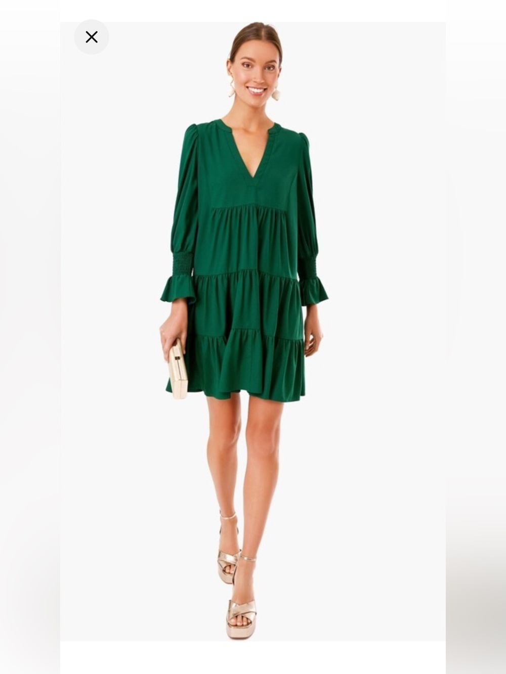 NWT Tuckernuck crepe Enzo dress hunter green XSmall